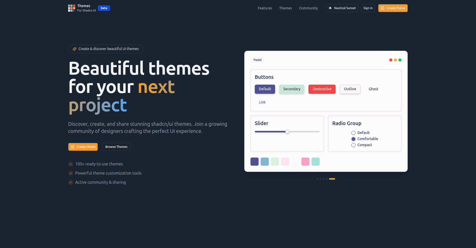 Themes For Shadcn UI